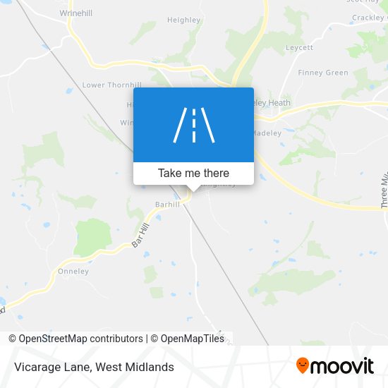 Vicarage Lane map