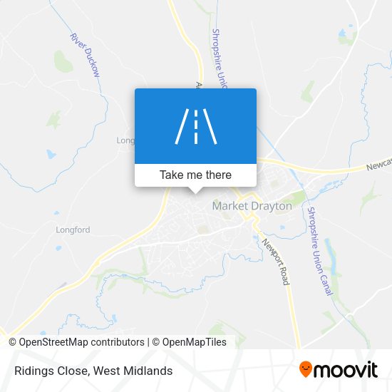 Ridings Close map