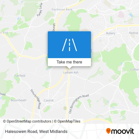 Halesowen Road map
