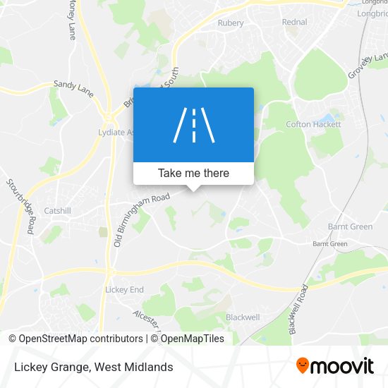 Lickey Grange map
