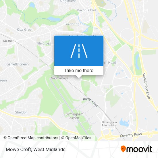Mowe Croft map