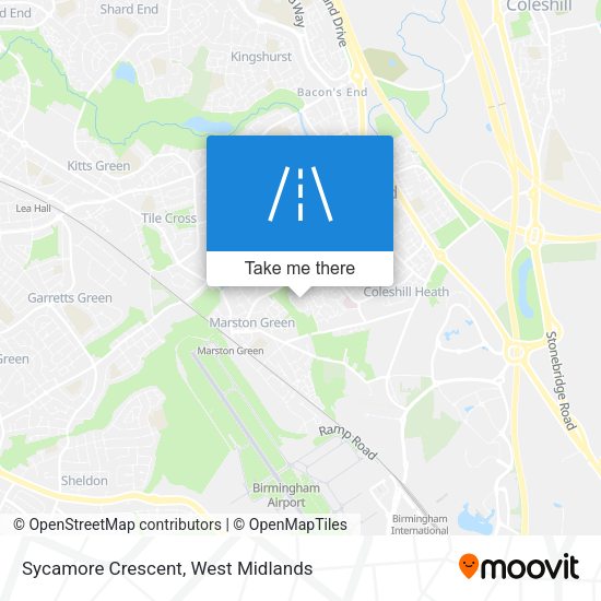 Sycamore Crescent map