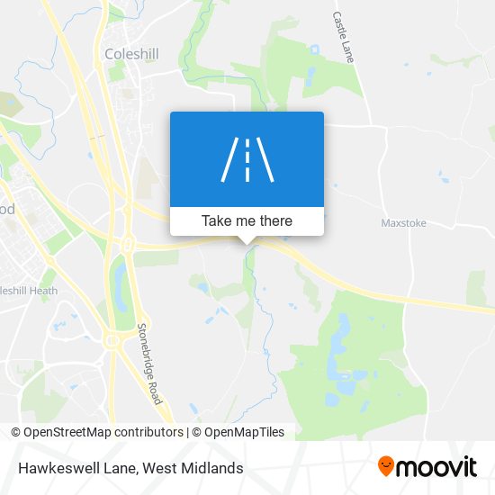 Hawkeswell Lane map