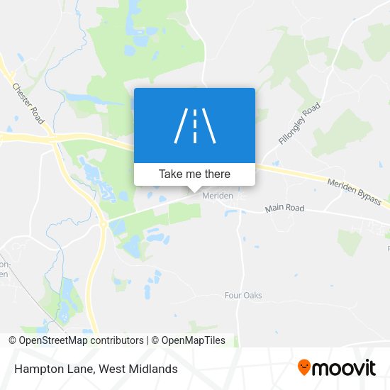 Hampton Lane map