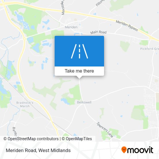 Meriden Road map