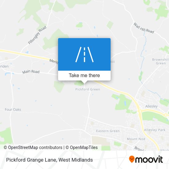 Pickford Grange Lane map