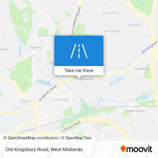 Old Kingsbury Road map