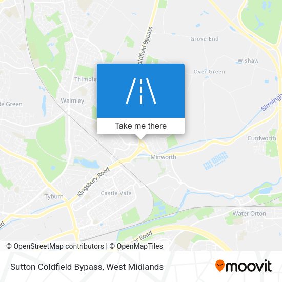 Sutton Coldfield Bypass map