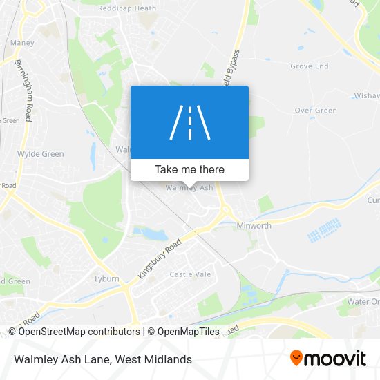 Walmley Ash Lane map