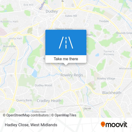 Hadley Close map