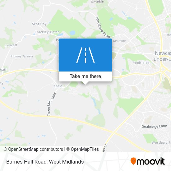Barnes Hall Road map