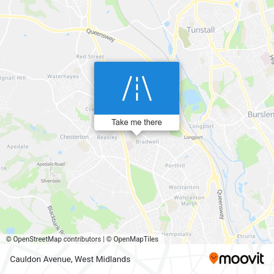 Cauldon Avenue map