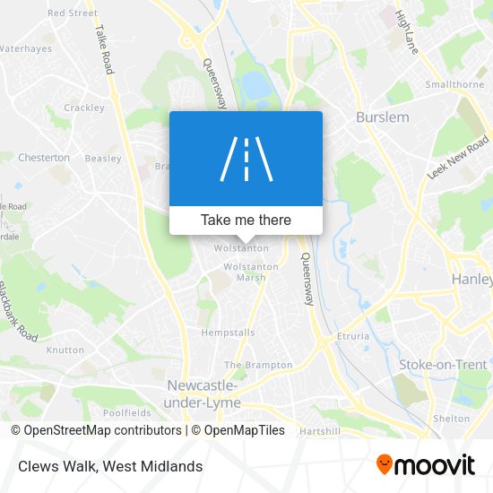 Clews Walk map