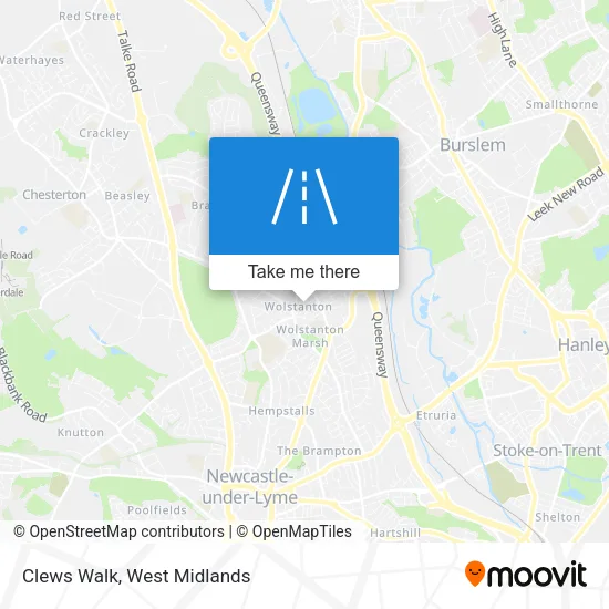 Clews Walk map