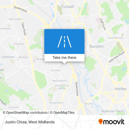 Justin Close map