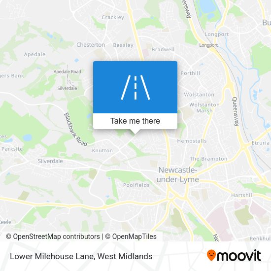 Lower Milehouse Lane map
