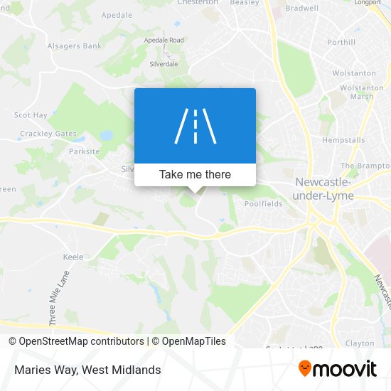 Maries Way map
