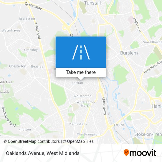 Oaklands Avenue map