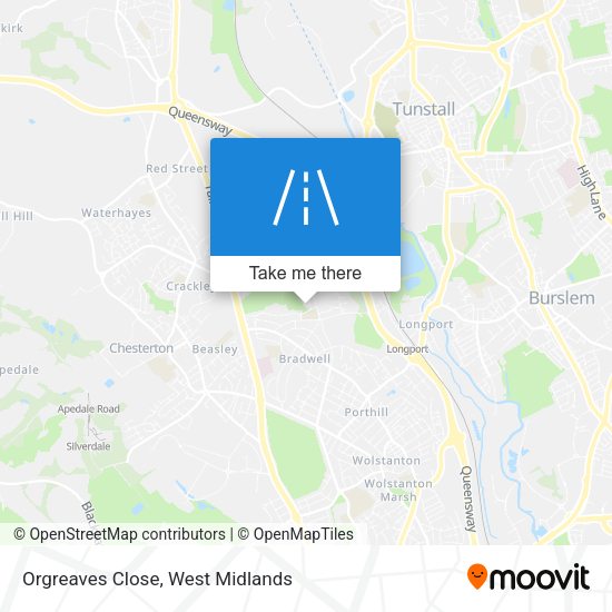 Orgreaves Close map