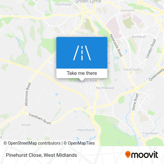 Pinehurst Close map
