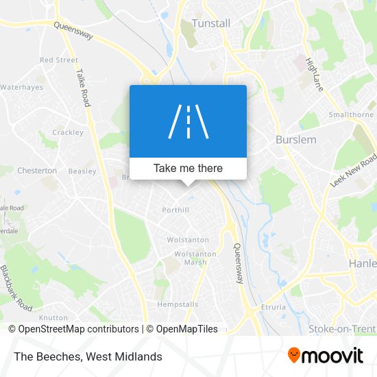 The Beeches map