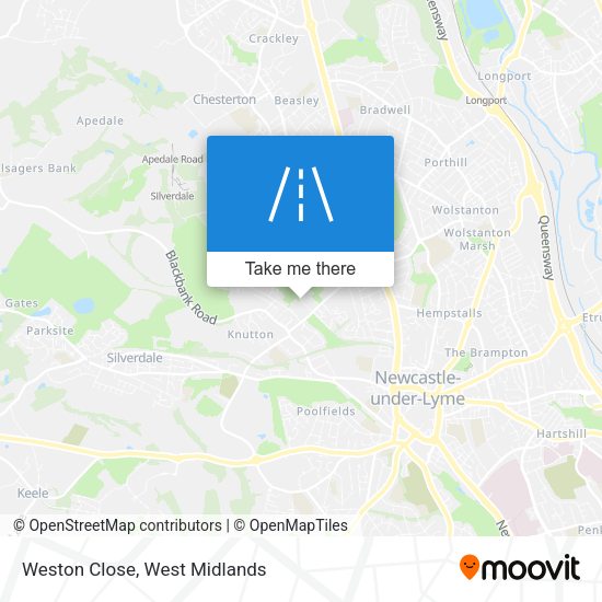 Weston Close map