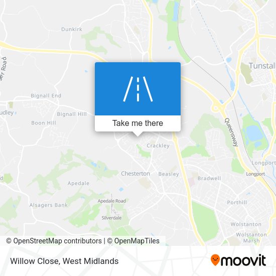 Willow Close map