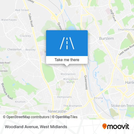Woodland Avenue map