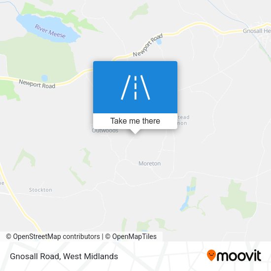 Gnosall Road map