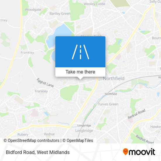 Bidford Road map