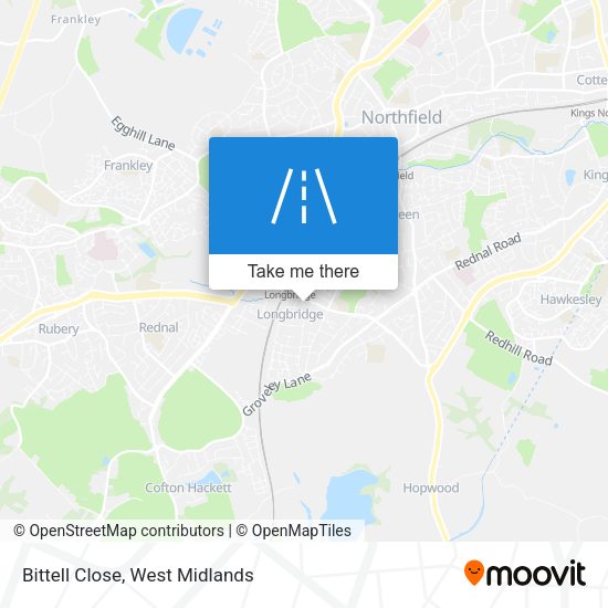 Bittell Close map