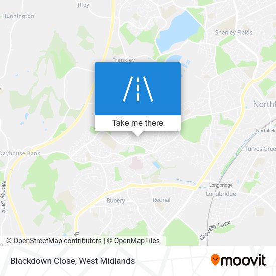 Blackdown Close map