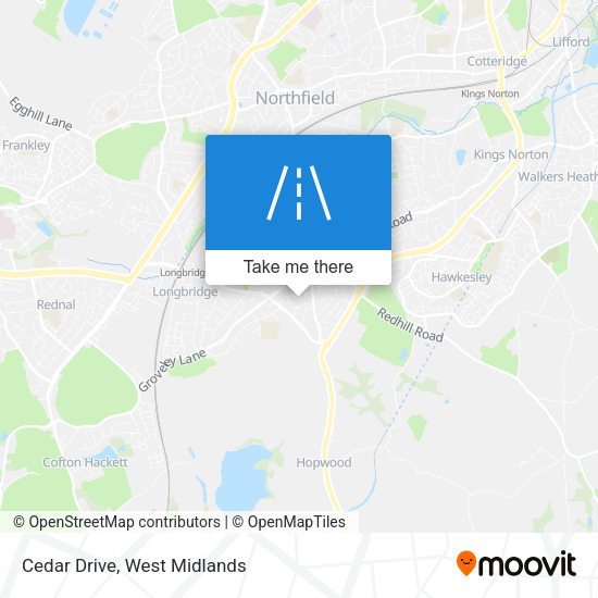 Cedar Drive map