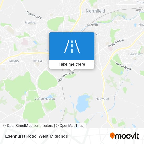 Edenhurst Road map