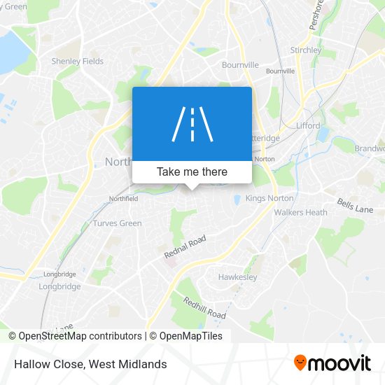 Hallow Close map