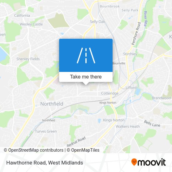 Hawthorne Road map