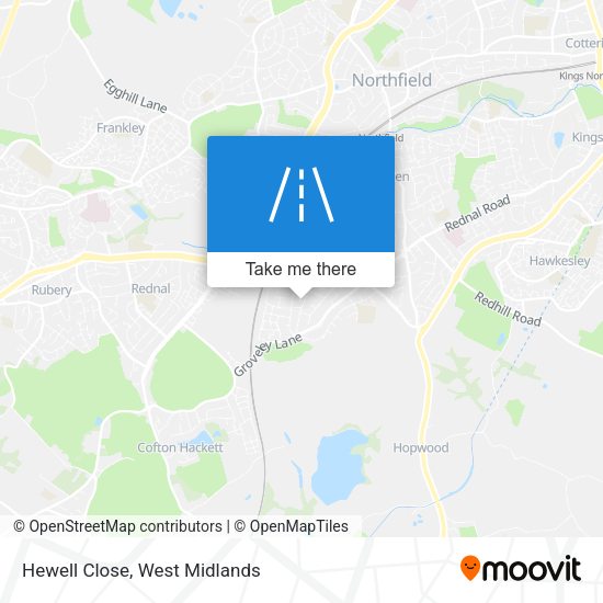 Hewell Close map