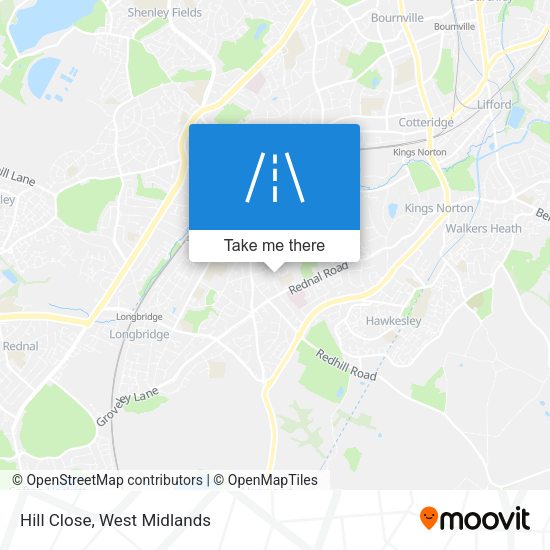 Hill Close map