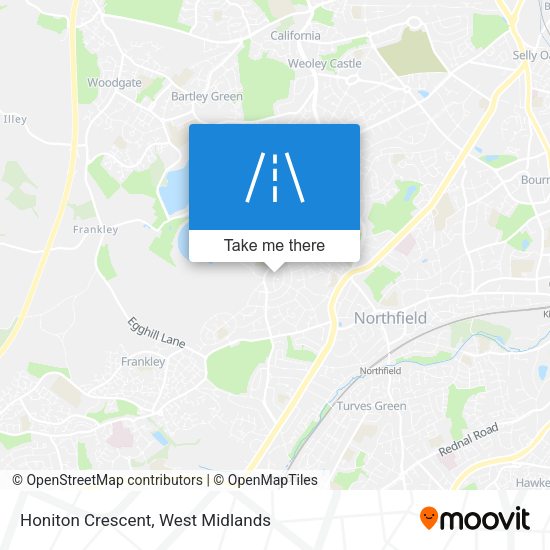 Honiton Crescent map