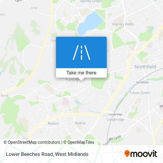 Lower Beeches Road map