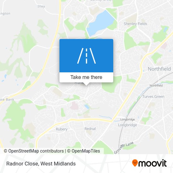 Radnor Close map