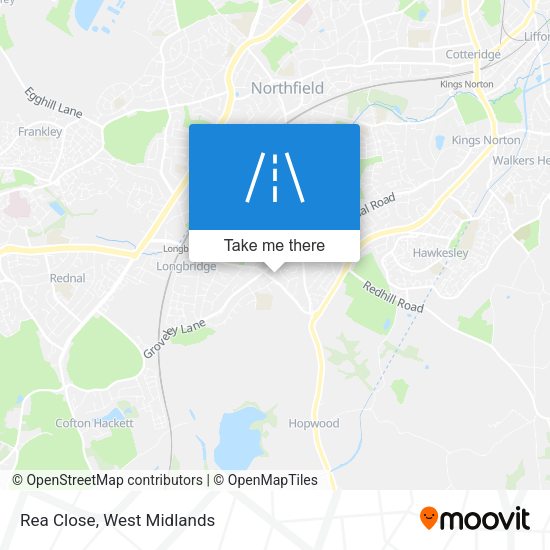 Rea Close map