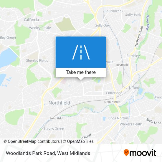 Woodlands Park Road map
