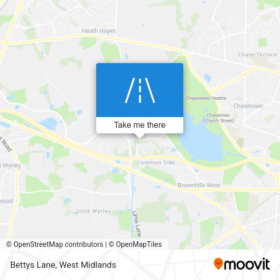 Bettys Lane map