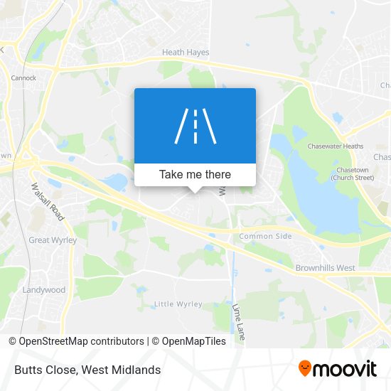 Butts Close map