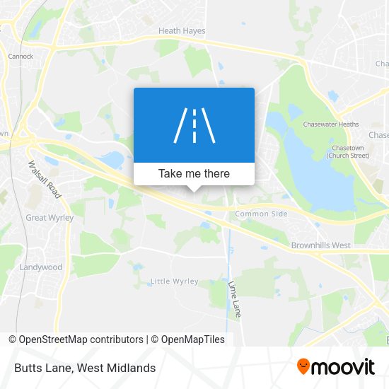Butts Lane map