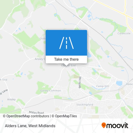 Alders Lane map
