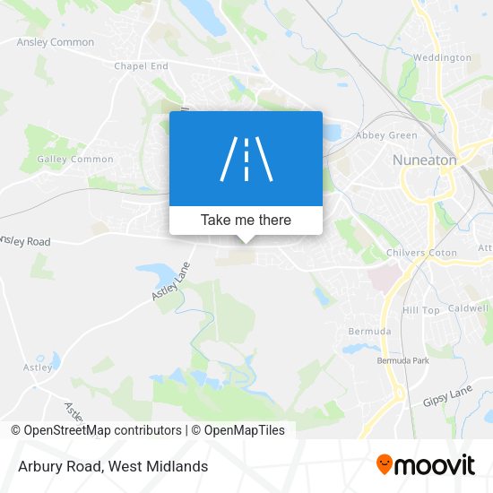 Arbury Road map