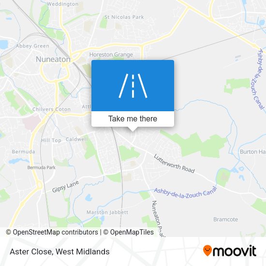 Aster Close map