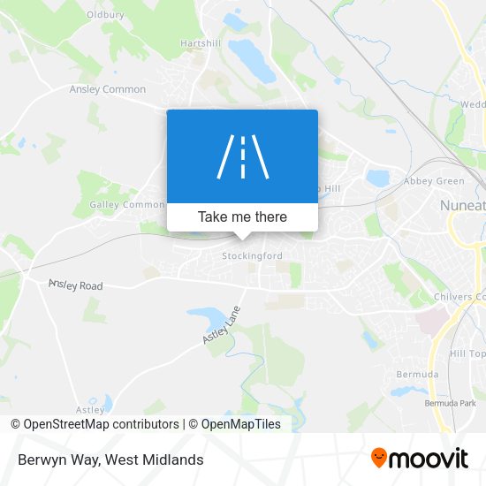Berwyn Way map